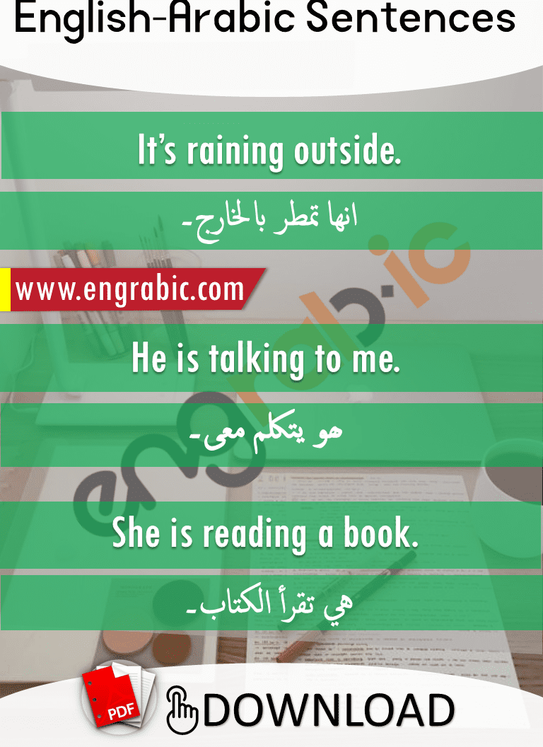 Basic English to Arabic Sentences for daily conversation with translation.English to Arabic sentences we commonly use in our daily life.