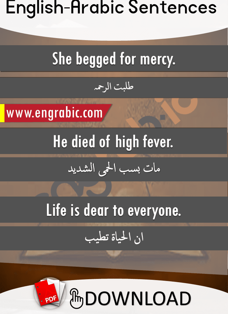 Arabic phrases with English. Common Arabic sentences with English and Hindi.Daily spoken English sentences with Arabic translation.