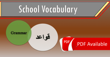 Vocabulary of Arabic-English with Translation in Urdu. Arabic Vocabulary for the learners. English vocabulary with Urdu and Arabic
