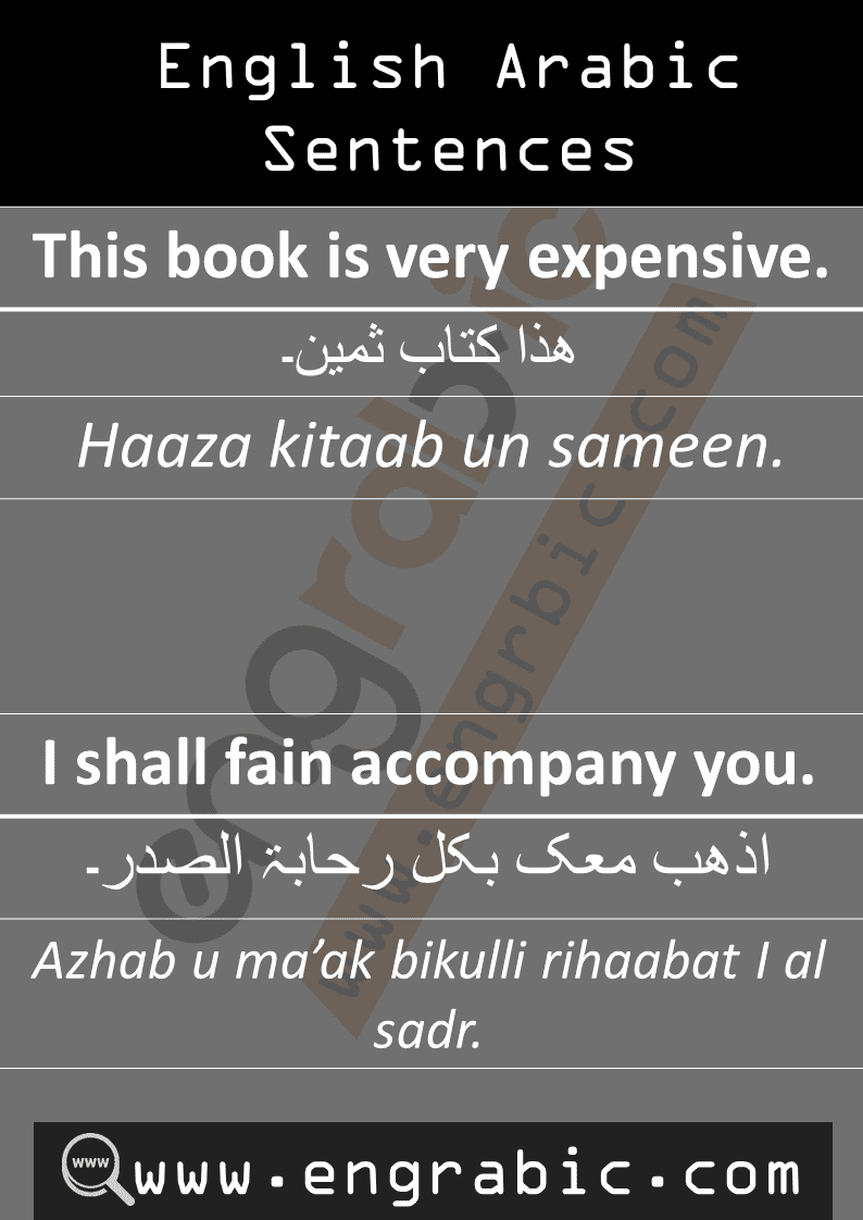 Basic Arabic to English Sentences. Arabic sentences in English. Arabic translation in English. Common Arabic sentences with English.