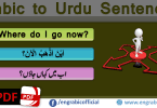 Arabic Urdu Sentences for Daily Use. Translate Arabic to Urdu sentences. Learn Arabic through English and Urdu using these useful sentences. Urdu to Arabic and Arabic to Urdu Sentences for Arabic and Urdu Learning within a short interval of time. Be fluent in Arabic through Urdu and English Sentences. Free Online Urdu to Arabic Translation service. Arabic Sentences of daily use with Urdu and English Translation. Improve your Arabic translation skills from English to Urdu and Urdu to English.