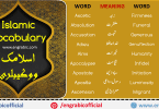 Islamic Vocabulary Words in Urdu & Hindi. Vocabulary about religion. Islamic English words in Urdu. Urdu vocabulary about Islam. Islamic words with Urdu meanings. Here are the most used and unique words about Islam and Religion.