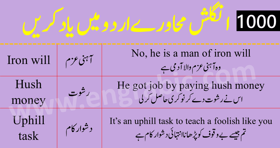 Idioms With Urdu Meanings | English Idioms List | Engrabic Apple Of My Eye Meaning In Urdu