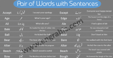 Homonyms/ Pair of Word are that sound the same when pronounced, but are spelled differently and have different meanings. ... They inevitably interchange the words loose and lose while writing. The purpose of the pair of words is to enhance the vocabulary. You should try to understand their meanings and correct usage. Pair of words for CSS, IELTS, 1st year, 2nd year and metric. 