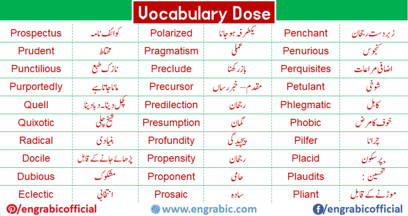 EngRabic - Basic English Urdu Words. To get PDF click on