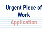 Application for Urgent piece of work at home, school or anywhere else.