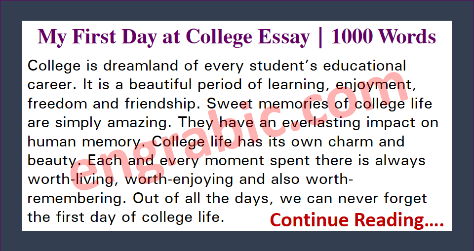 first college essay