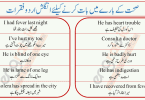Sentences about health in English and Urdu. These sentences will help you talk in English whenever you have a health topic.