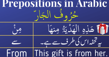 earning the Arabic Prepositions is very important because its structure is used in every day conversation. The more you master it the more you get closer to mastering the Arabic language. 