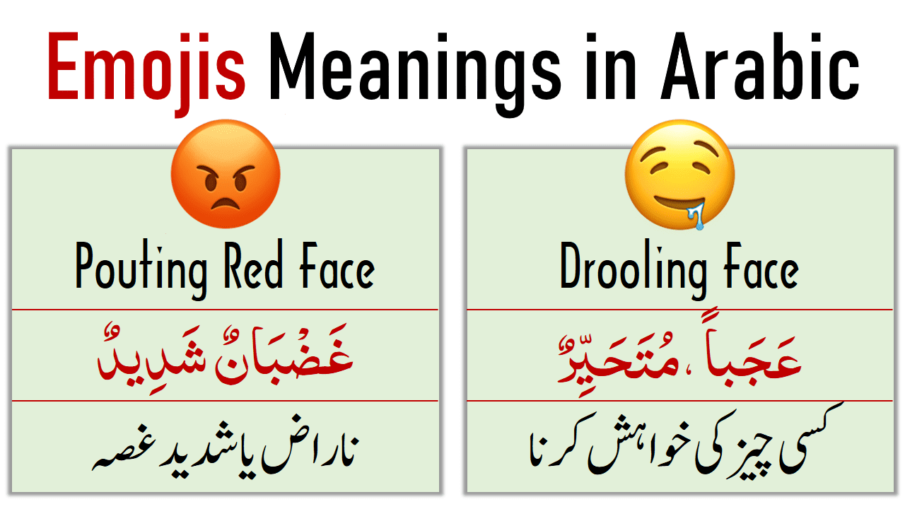Emojis in Arabic English and Urdu Emojis Meanings in Arabic
