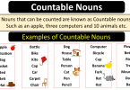 Countable nouns are things we can count one by one, like 'books' and 'chairs.' Uncountable nouns are things we can't count individually, like 'water' and 'knowledge.' A countable noun can be just one thing (singular) or many things (plural). Usually, to make it plural, we add an -s or -es to the word.